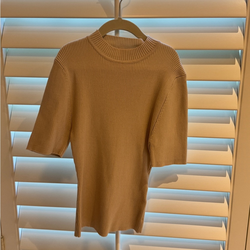 Dissh Tan Ribbed Women's Top